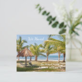 We hebben de aankondiging van het nieuwe adres ver briefkaart (Staand voorkant)