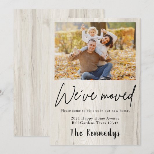 We hebben de aankondiging van Rustic Wood Photo Mo (Voorkant / Achterkant)