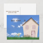 We hebben de aankondiging verplaatst briefkaart (Voorkant / Achterkant)