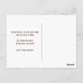 We hebben de aankondiging verplaatst briefkaart (Achterkant)