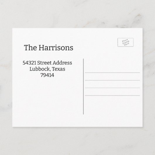 We hebben de aankondiging verplaatst, Fairytale Ho Briefkaart (Achterkant)