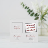 We hebben de aankondigingskaart verplaatst kaart (Staand voorkant)