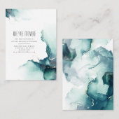 We hebben de Abstracte Matig Verplaatsende Aankond Notitiekaartje (Voorkant / Achterkant)