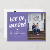 We hebben de adresfoto van Paars gewijzigd Aankondigingskaart (Voorkant / Achterkant)