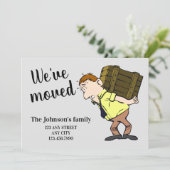 We hebben de adresmededeling gewijzigd aankondiging (Staand voorkant)