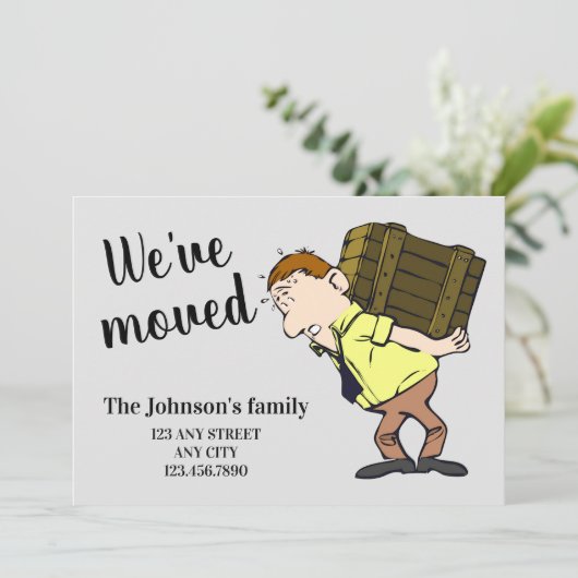 We hebben de adresmededeling gewijzigd aankondiging (Staand voorkant)