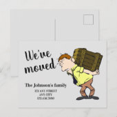 We hebben de adresmededeling gewijzigd aankondigingskaart (Voorkant / Achterkant)