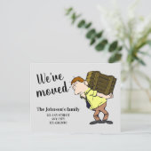 We hebben de adresmededeling gewijzigd aankondigingskaart (Staand voorkant)