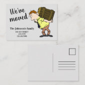 We hebben de adresmededeling gewijzigd informatiekaartje (Voorkant / Achterkant)