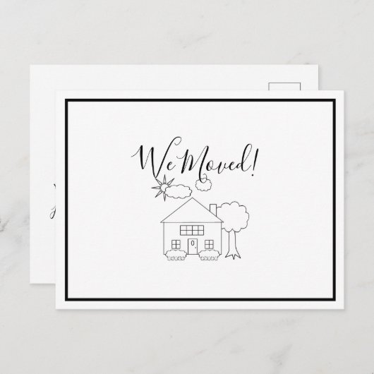 We hebben de adreswijziging doorgevoerd briefkaart (Voorkant / Achterkant)