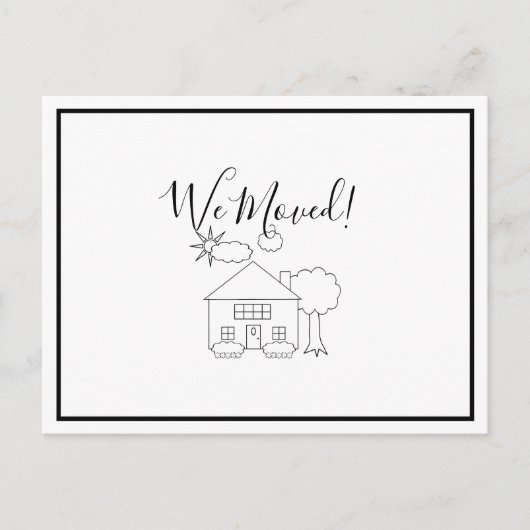 We hebben de adreswijziging doorgevoerd briefkaart (Voorkant)