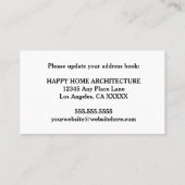 We hebben de adreswijziging of de Kantoor-toetsen Visitekaartje (Achterkant)