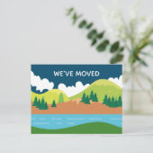 We hebben de adreswijziging van bergen verplaatst aankondigingskaart (Staand voorkant)