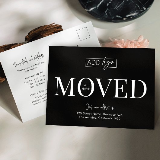 We hebben de adreswijziging van Business Logo Kant Briefkaart