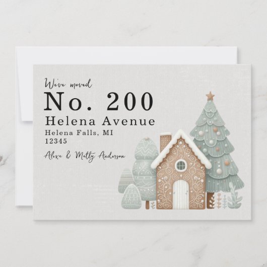 We hebben de adreswijziging van Feestelijke Ginger Aankondiging (Voorkant)