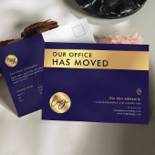 We hebben de adreswijziging van Navy & Gold Logo K Briefkaart