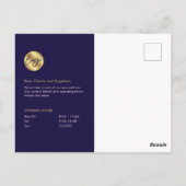 We hebben de adreswijziging van Navy & Gold Logo K Briefkaart (Achterkant)