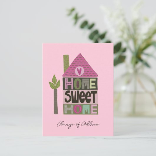 We hebben de adreswijziging verplaatst briefkaart (Staand voorkant)