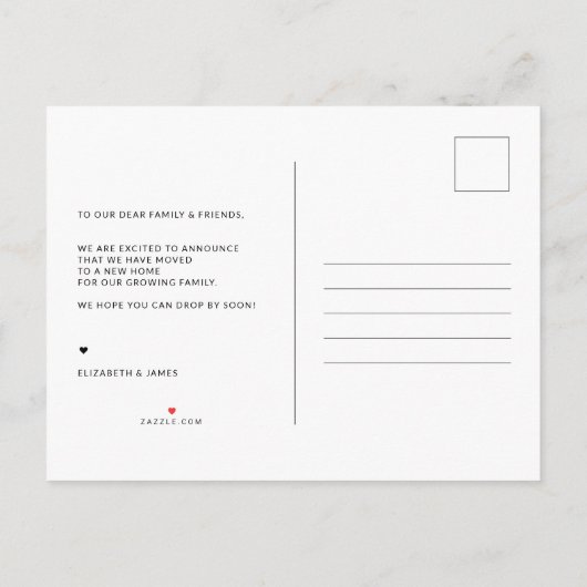 We hebben de adreswijziging Waterverf Zonnebloem v Aankondigingskaart (Achterkant)