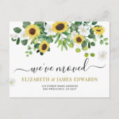 We hebben de adreswijziging Waterverf Zonnebloem v Aankondigingskaart (Voorkant)