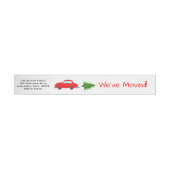 We hebben de auto en boom Kerstlabel verplaatst Omwikkelbaar Adreslabel (Individueel)