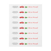 We hebben de auto en boom Kerstlabel verplaatst Omwikkelbaar Adreslabel (Vel)