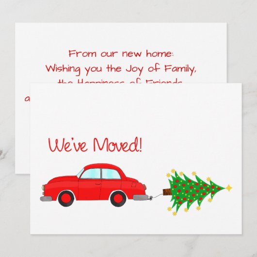 We hebben de auto en de kerstkaart verplaatst (Voorkant / Achterkant)