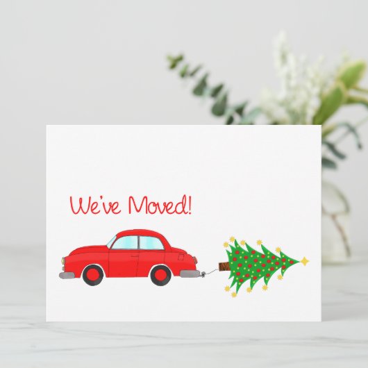 We hebben de auto en de kerstkaart verplaatst (Staand voorkant)