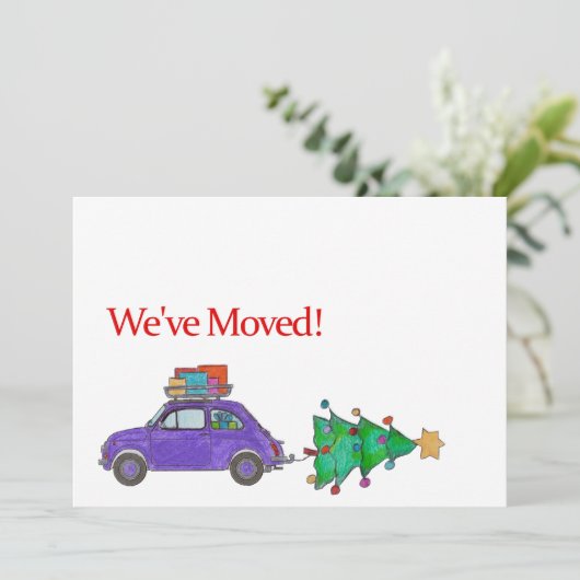 We hebben de auto en de kerstkaart verplaatst (Staand voorkant)