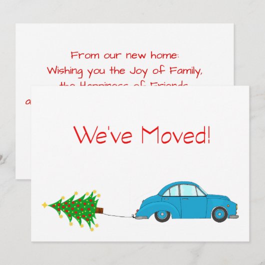 We hebben de auto en de kerstkaart verplaatst (Voorkant / Achterkant)