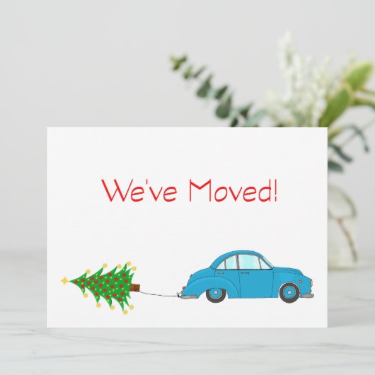 We hebben de auto en de kerstkaart verplaatst (Staand voorkant)