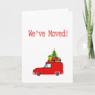 We hebben de auto en de kerstkaart verplaatst feestdagen kaart
