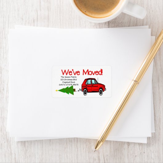 We hebben de auto en het kerstlabel besteld etiket (Insitu)