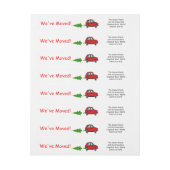We hebben de auto en het kerstlabel van de boom ve (Vel)