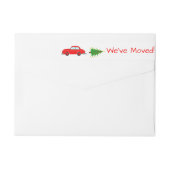 We hebben de auto en het kerstlabel van de boom ve (Achterkant)