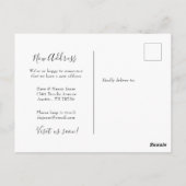 We hebben de auto verplaatst met een bagageaankond briefkaart (Achterkant)