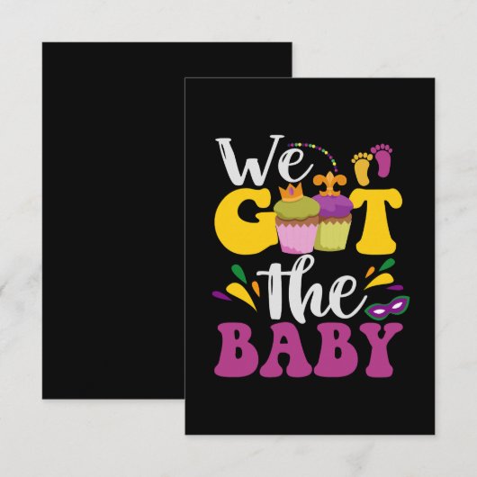 We hebben de Baby Cute Zwangerschap Mardi Gras Gif Bedankkaart (Voorkant / Achterkant)