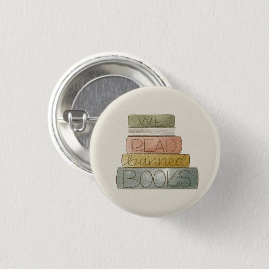 We hebben de Banque Boeken Sticker gelezen Ronde Button 3,2 Cm (Voorkant /achterkant)