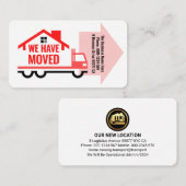 WE HEBBEN DE BEDRIJFSVERKLARING VERPLAATST VISITEKAARTJE (Voorkant / Achterkant)