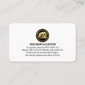 WE HEBBEN DE BEDRIJFSVERKLARING VERPLAATST VISITEKAARTJE (Achterkant)