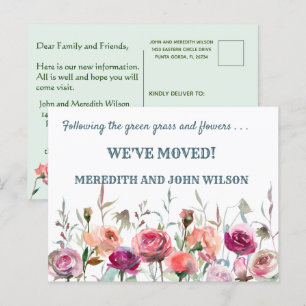 We hebben de begroting van de Elegant Floral Move  Aankondigingskaart