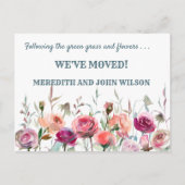 We hebben de begroting van de Elegant Floral Move  Aankondigingskaart (Voorkant)