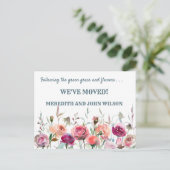 We hebben de begroting van de Elegant Floral Move  Aankondigingskaart (Staand voorkant)