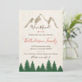 We hebben de bergen een 'Forest Invitation Card' b Kaart (Staand voorkant)