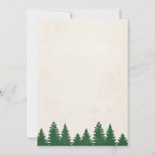 We hebben de bergen een 'Forest Invitation Card' b Kaart (Achterkant)