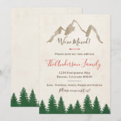 We hebben de bergen een 'Forest Invitation Card' b Kaart (Voorkant / Achterkant)