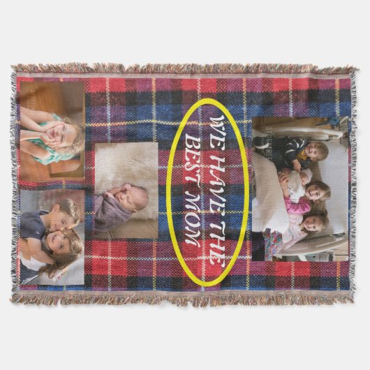 We hebben de beste moeder gekleurde Plain 4 foto's Deken (Voorkant)