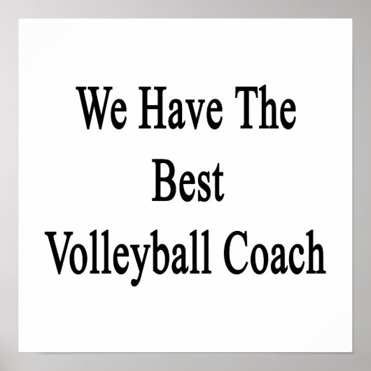 We hebben de beste volleybalcoach poster (Voorkant)