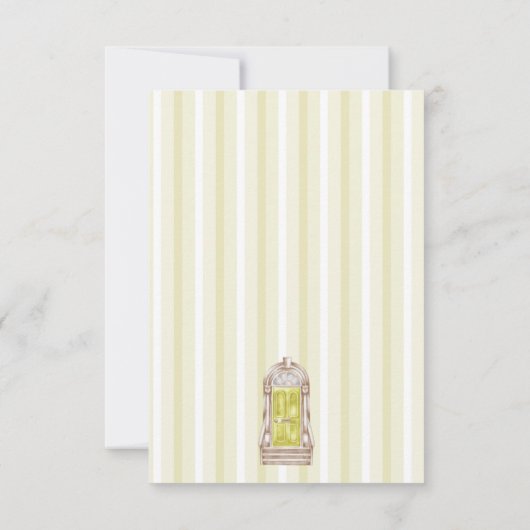 We hebben de Bewegende Gele Deur van de Aankondigi Kaart (Achterkant)