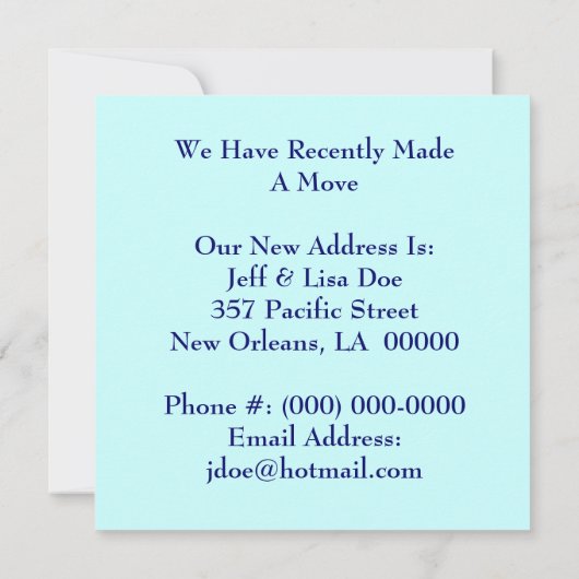 We hebben de beweging van Bewegd Louisiana LA New  Aankondiging (Achterkant)